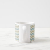 Tasse Expresso Motif de Chevron sur la texture de toile (Dos)