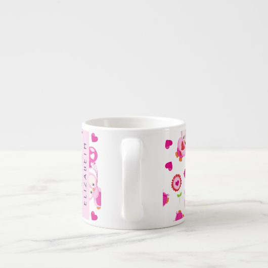 Tasse Expresso Motif De Chouettes, Chouettes Mignonnes, Chouettes (Dos)