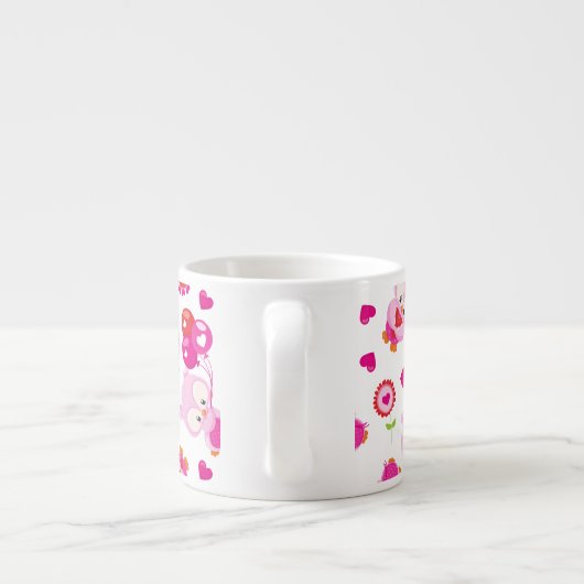Tasse Expresso Motif De Chouettes, Chouettes Mignonnes, Chouettes (Dos)