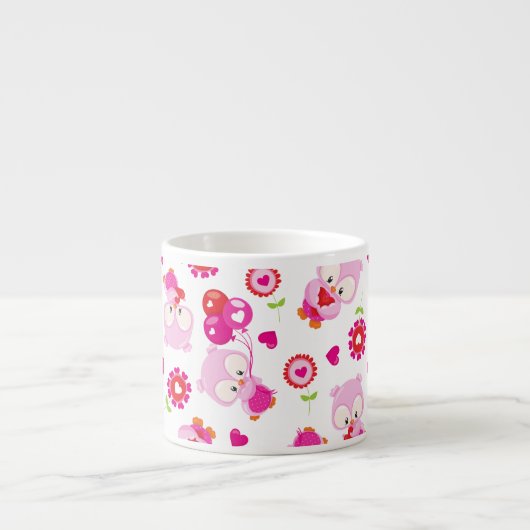 Tasse Expresso Motif De Chouettes, Chouettes Mignonnes, Chouettes (Devant)