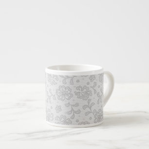 Tasse Expresso Motif de dentelle, cru 1 de fleur