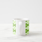 Tasse Expresso Motif de diamant vert Chartreuse (Dos)