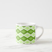 Tasse Expresso Motif de diamant vert Chartreuse (Droite)