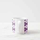 Tasse Expresso Motif de diamant violet (Dos)
