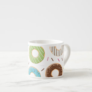 Tasse Expresso Motif de Donuts Colorés Rétro pour une Fête Amusan