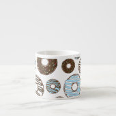Tasse Expresso Motif De Donuts, Donuts Bleus, Donuts Brown (Devant)