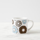 Tasse Expresso Motif De Donuts, Donuts Bleus, Donuts Brown (Droite)