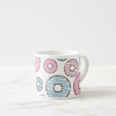 Tasse Expresso Motif De Donuts, Donuts Roses, Donuts Bleus (Devant droit)