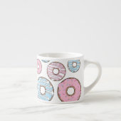 Tasse Expresso Motif De Donuts, Donuts Roses, Donuts Bleus (Droite)
