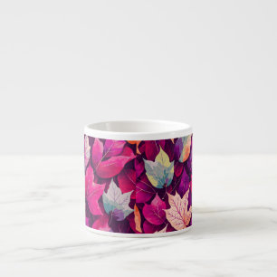 Tasse Expresso Motif de feuilles d'automne colorées-68218