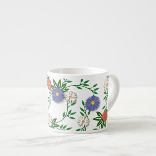 Tasse Expresso Motif de fleurs