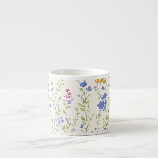 Tasse Expresso Motif de fleurs sauvages (Devant)