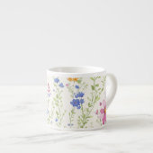 Tasse Expresso Motif de fleurs sauvages (Devant droit)
