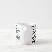 Tasse Expresso Motif de fleurs tropical blanc (Dos)