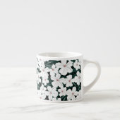 Tasse Expresso Motif de fleurs tropical blanc (Droite)
