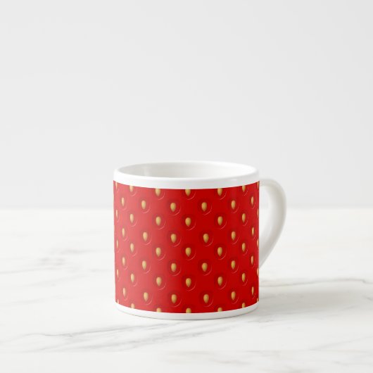 Tasse Expresso Motif de fraise (Devant droit)