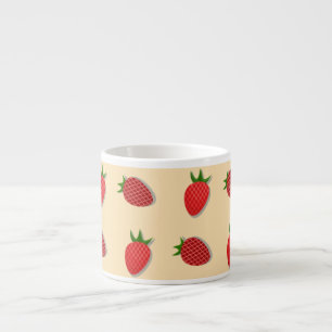 Tasse Expresso Motif de fraises pour les fruits à l'été bonnes vi