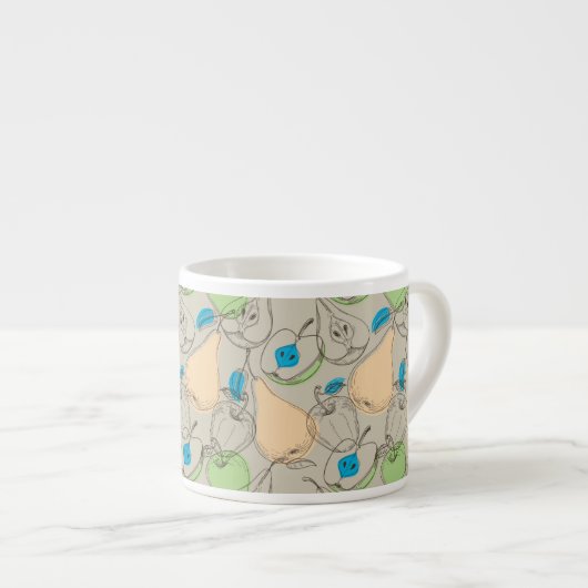 Tasse Expresso Motif de fruits (Devant droit)