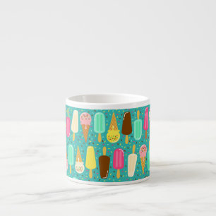 Tasse Expresso Motif de glace coloré Été