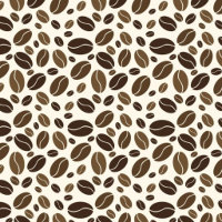 Motif de grains de café marron