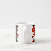 Tasse Expresso Motif De Ladybugs, Red Ladybugs, Votre Nom (Dos)