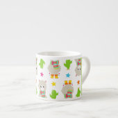 Tasse Expresso Motif De Llamas, Alpacas, Cactus, Votre Nom (Devant droit)