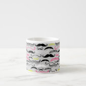 Tasse Expresso Motif de moustache, rétro style (Devant)
