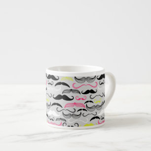 Tasse Expresso Motif de moustache, rétro style