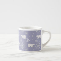 Motif de Noël avec ours polaires et flocons de nei
