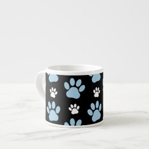 Tasse Expresso Motif De Pailles, Paniers Bleus, Pailles De Chien,