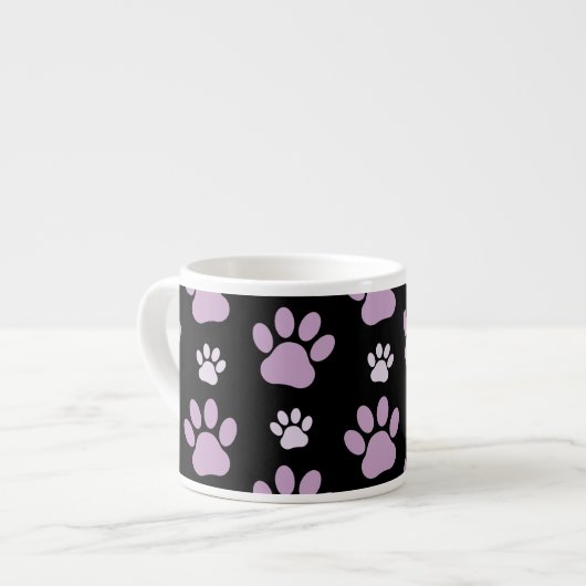 Tasse Expresso Motif De Pâtes, Pâtes Lilac, Pâtes De Chien, Empre (Devant gauche)