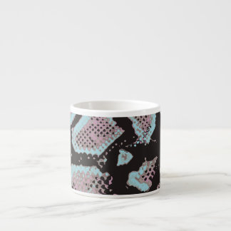 Tasse Expresso Motif de peau animale, design vintage.