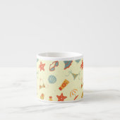 Tasse Expresso Motif de plage d'été (Devant)
