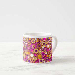 Tasse Expresso Motif de point violet de polka
