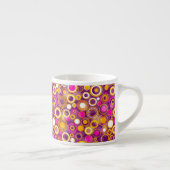 Tasse Expresso Motif de point violet de polka (Droite)