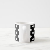 Tasse Expresso Motif de pois noir et blanc (Dos)