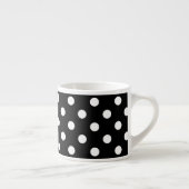 Tasse Expresso Motif de pois noir et blanc (Droite)