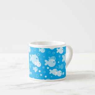 Tasse Expresso motif de poissons