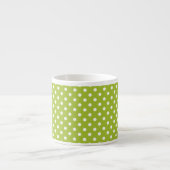 Tasse Expresso Motif de ressort avec le pois blanc (Devant)