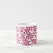 Tasse Expresso motif de rose de kawaii (Devant)