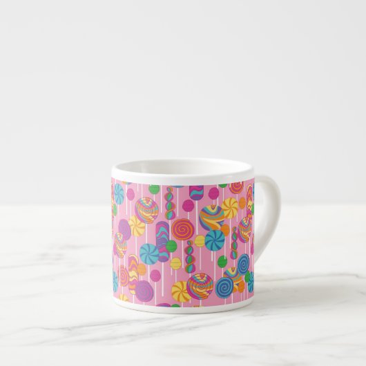 Tasse Expresso Motif de sucrerie de lucettes (Devant droit)