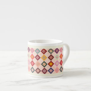 Tasse Expresso Motif de tissus colorés