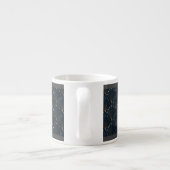 Tasse Expresso Motif déco bleu et or (Dos)