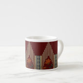 Tasse Expresso Motif Décor Avec Fleur Et Flèche (Devant droit)