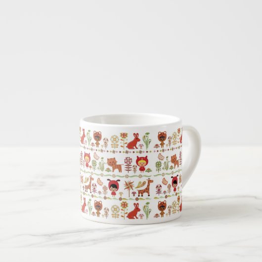 Tasse Expresso Motif d'enfant et d'animaux (Devant droit)