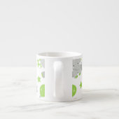 Tasse Expresso Motif Des Eléphants, Eléphants Mignons - Grey Vert (Dos)