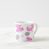 Tasse Expresso Motif Des Eléphants Roses, Eléphants Mignons, Étoi (Devant droit)