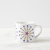 Tasse Expresso Motif des étoiles patriotiques (Droite)
