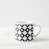 Tasse Expresso Motif Diamant blanc et noir (Droite)