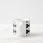 Tasse Expresso Motif diamant noir, blanc et gris (Dos)
